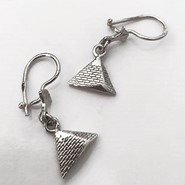 Egyptian Pyramid Silver Earrings
